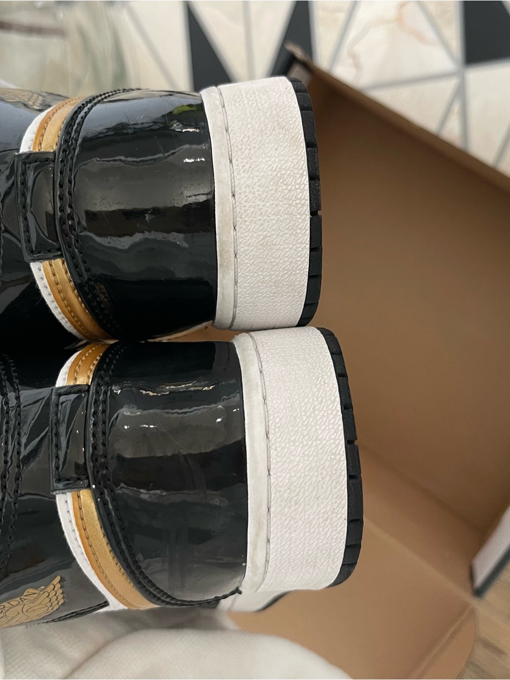 Jordan Kids Black and White High-Top Sneakers - Picture 8 of 8